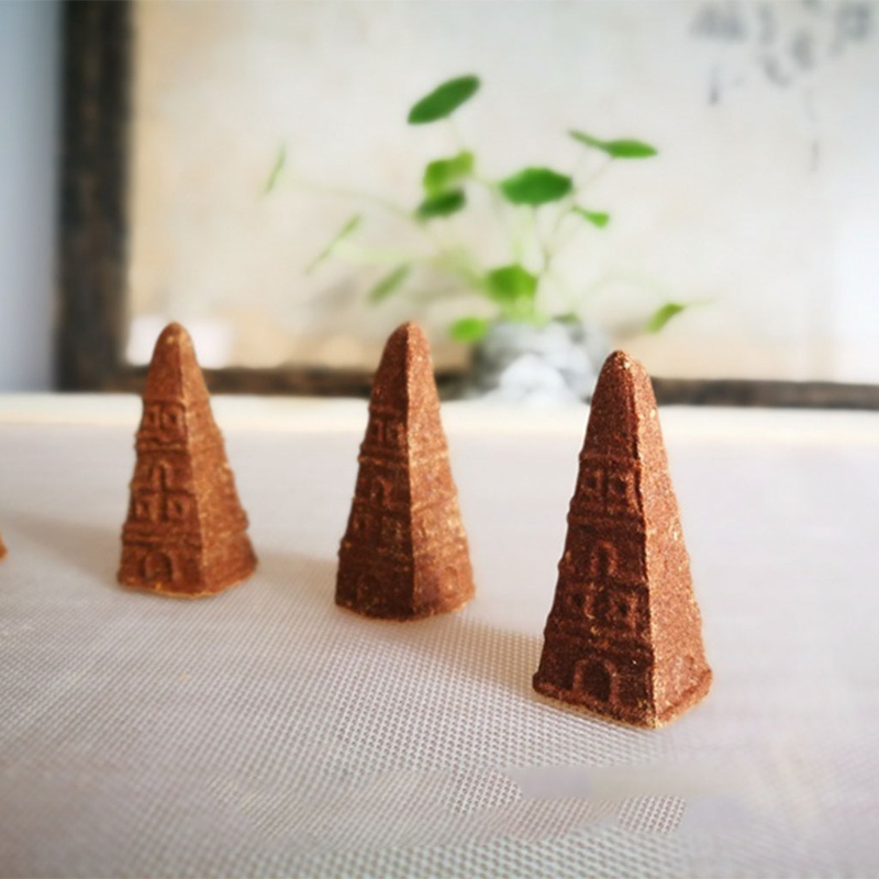 Khuôn làm nhang thơm hình tháp chùa bằng acrylic trong suốt DIY