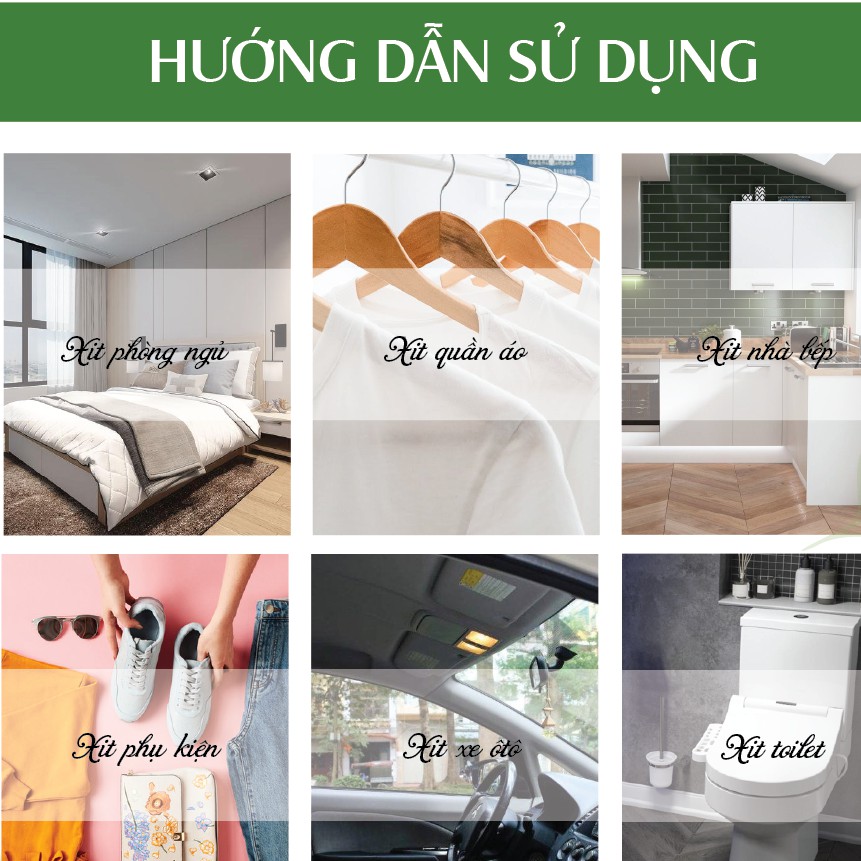 Bình xịt phòng 100ml tinh dầu Oải Hương/ Cam ngọt/ Lavender/ Bưởi/ hoa lài/ Bạc hà/ Sả chanh/ Quế - khử mùi và đuổi muỗi