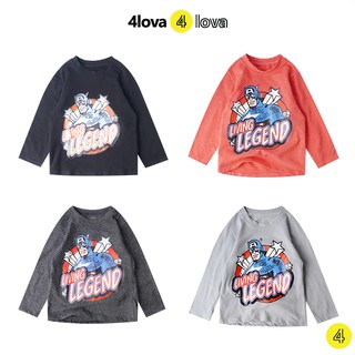 [Mã 4LOV10 giảm 100% tối đa 10K đơn từ 199K] Áo thun dài tay 4LOVA in hình siêu nhân cho bé trai BT-ASN2