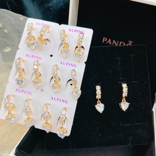 Bông tai trái tim mạ vàng 18k