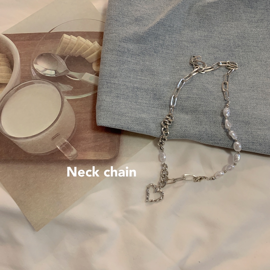 Vòng cổ ngọc trai mặt trái tim cao cấp sang trọng