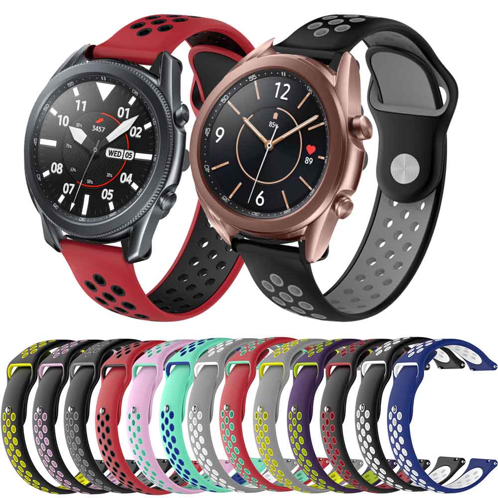 Dây đeo silicone 20mm / 22mm thích hợp cho đồng hồ thông minh Samsung Galaxy Watch 3 41mm 45mm / Gear S3 / Active 2