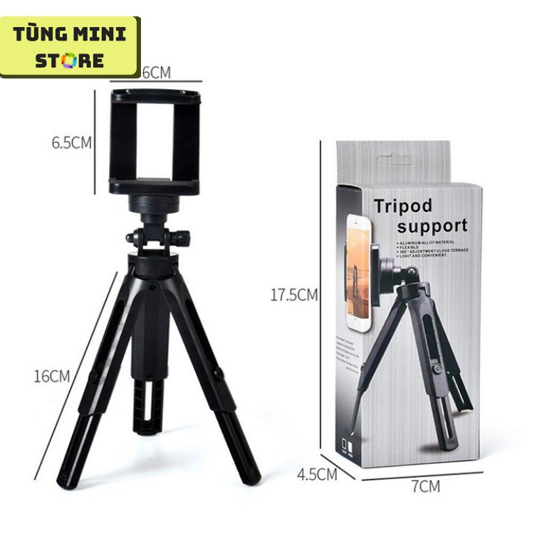 Tripod Support Mini Cho Điện Thoại, Máy Ảnh - Tripod 3 Chân