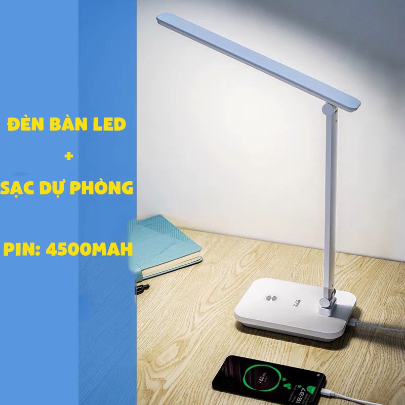 ĐÈN HỌC- ĐÈN BÀN TÍCH ĐIỆN BA MỨC ÁNH SÁNG TÙY CHỈNH TÍCH HỢP SẠC DỰ PHÒNG ĐIỆN THOẠI ÁNH SÁNG TỐT CHỐNG CẬN THỊ