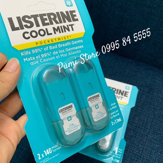 Set 2 Xịt thơm miệng Listerine Cool Mint