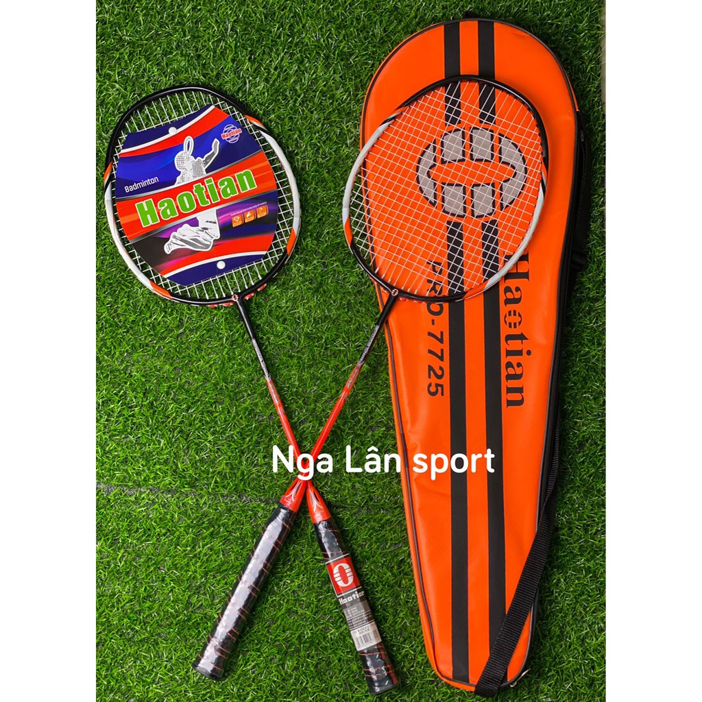 Cặp 2 vợt cầu lông Haotian giá rẻ tặng 1 cuốn cán siêu đẹp và nhẹ
