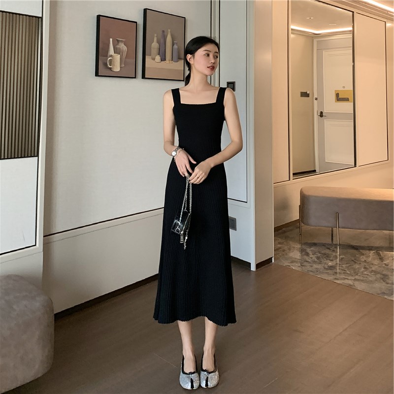 Women's suspender skirt new sleeveless dress knitted suspender dress | BigBuy360 - bigbuy360.vn