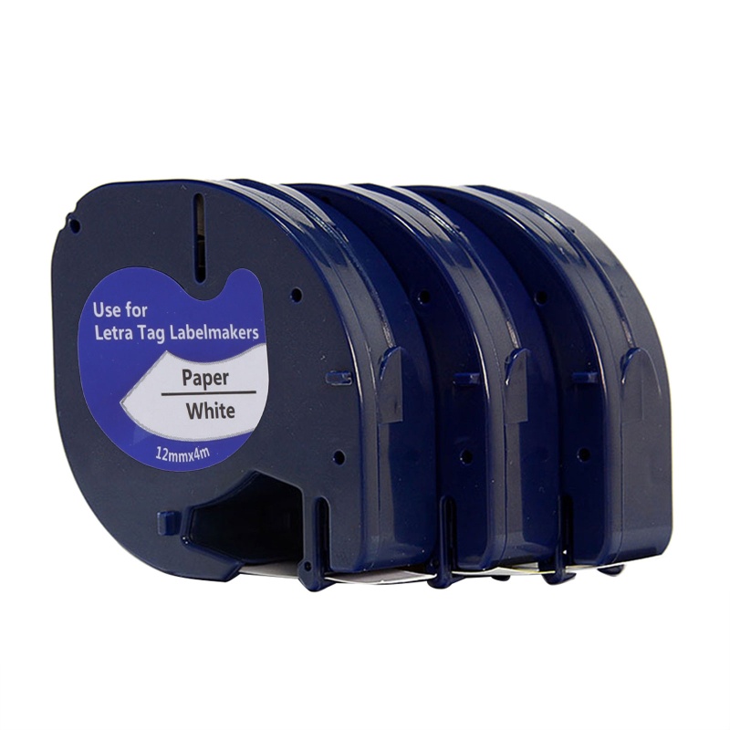 Băng Nhãn Giấy Trắng Đen Dành Cho Máy In Dymo-Letratag LT-100H LT-100T