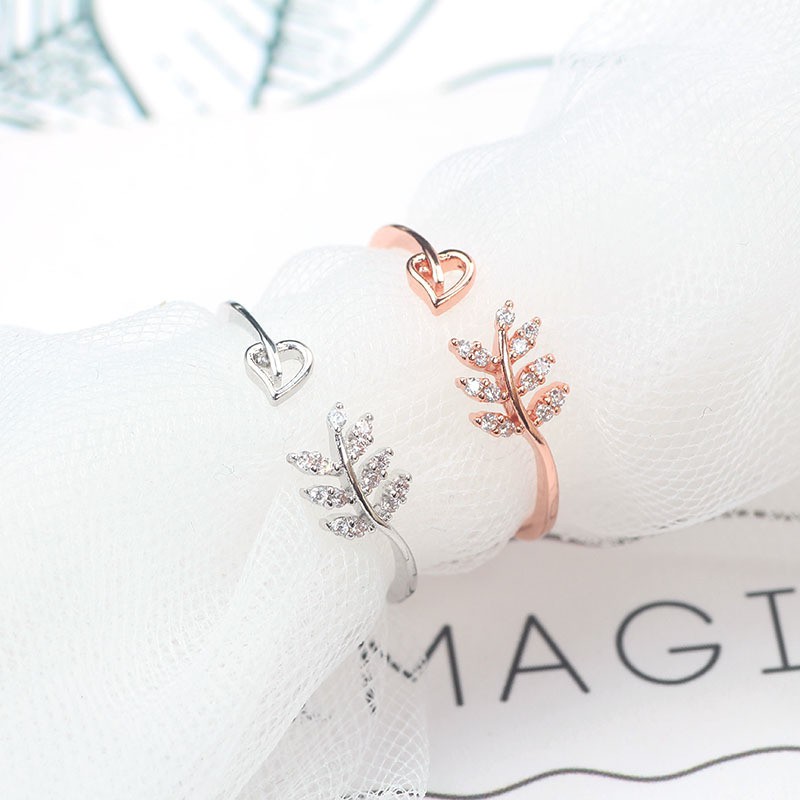 Nhẫn Hình CHIẾC LÁ Xinh Yêu 2 Màu MS: N1 - Hưng Long PC