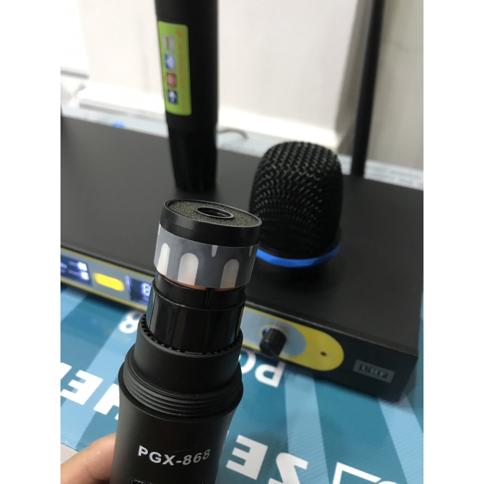 Micro không dây Sennheiser PGX-868 đầu thu lớn, tay kim loại cao cấp