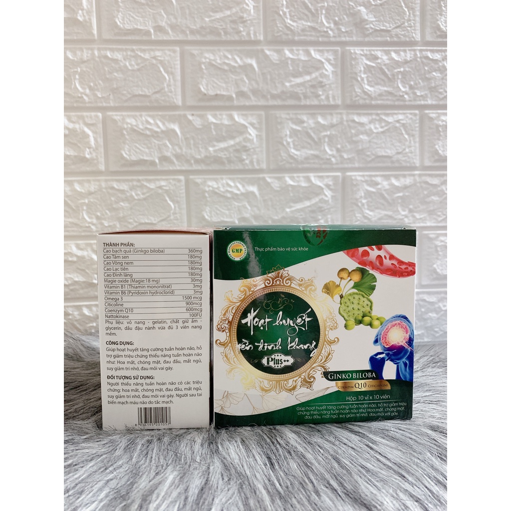 Hoạt huyết Tiền đình khang Plus- giúp tăng cường trí nhớ hộp 100viên