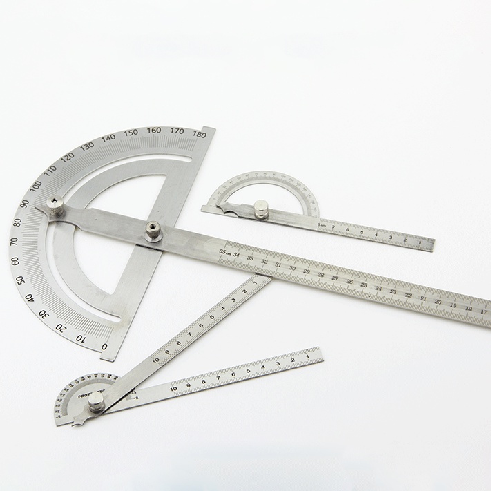 Thước Đo Góc 180 Độ Bằng Thép Không Gỉ