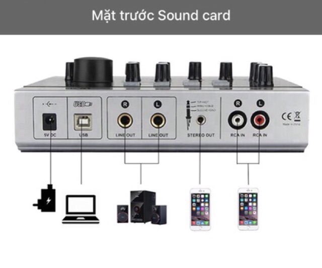 Sound card U16K MK3 hay Sound card USB Alctron U16K MKIII tích hợp nguồn 48V dùng cho tất cả các dong mic thu âm