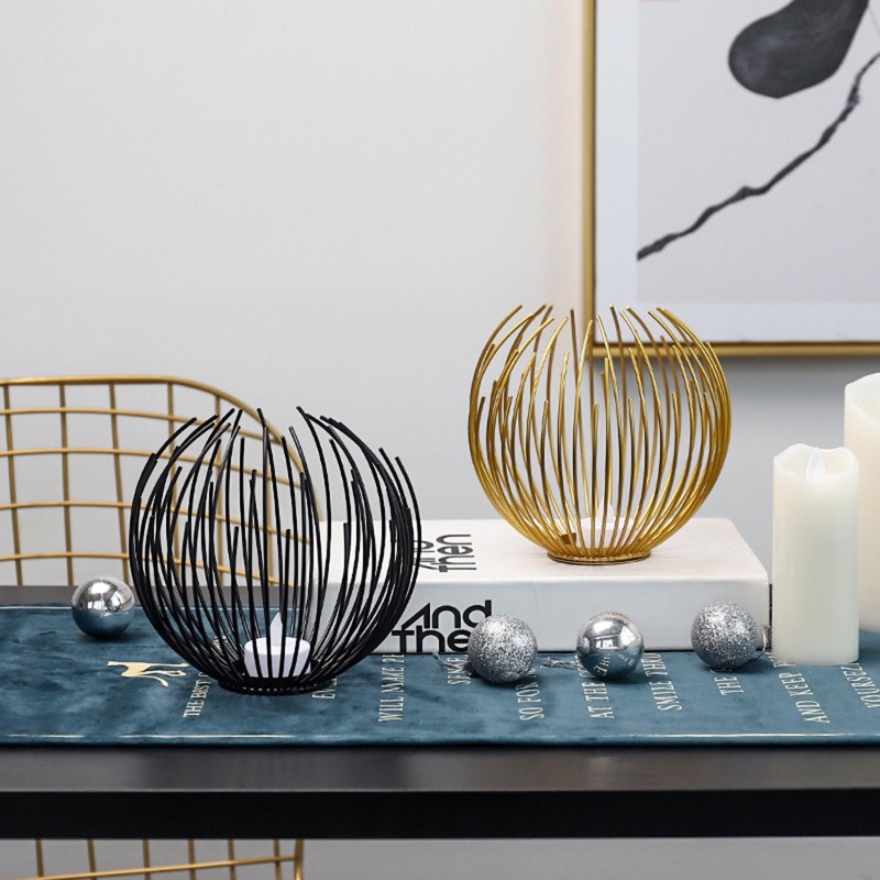 Giá Đỡ Đèn Cầy Bằng Kim Loại Kiểu Cổ Điển Độc Đáo Trang Trí Bàn Ăn / Tiệc Cưới