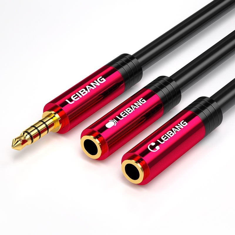Two-in-one audio cable headphone jack 3.5mm splitter converter microphone single-hole headset microphone | BigBuy360 - bigbuy360.vn