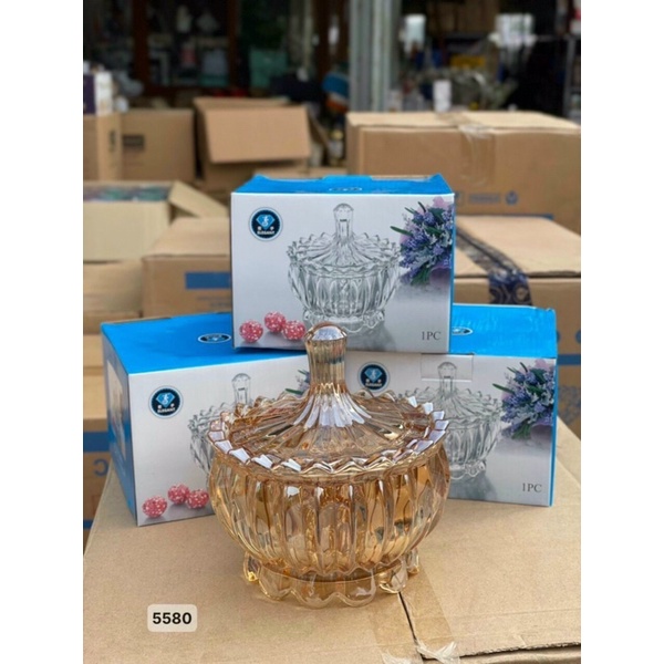 THỐ THỦY TINH ĐỰNG HẠT DƯA HẠT BÍ Ô MAI MÀU VÀNG KIM LOẠI TO