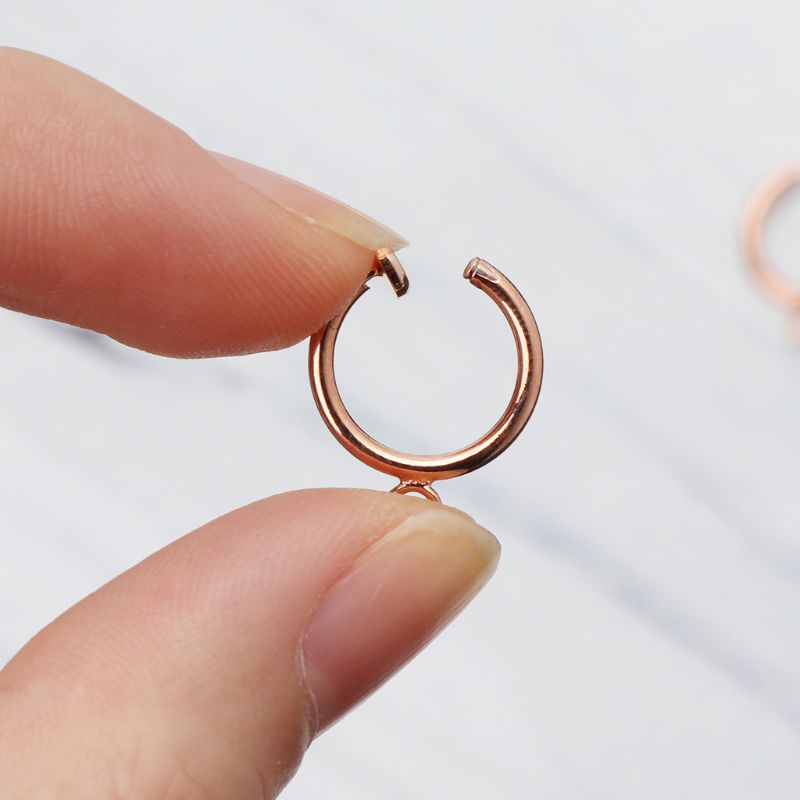 Set 10 Khuyên Tai Tròn 13mm Màu Vàng / Bạc Đơn Giản