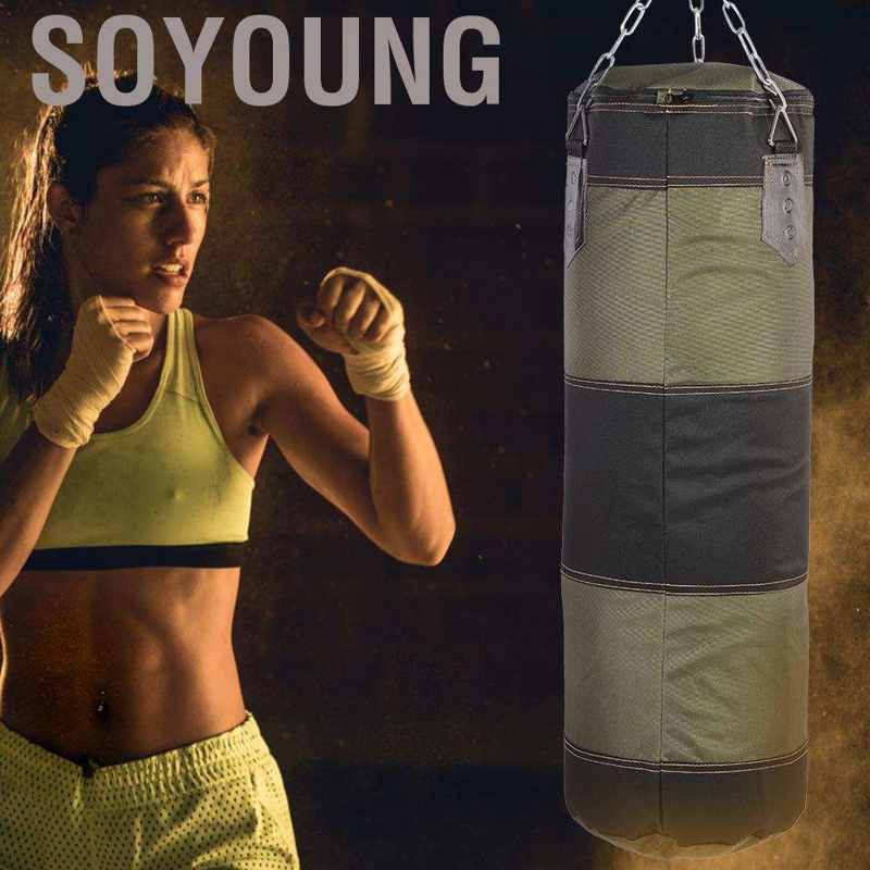 Bao cát tập boxing/karate rỗng bằng vải bạt