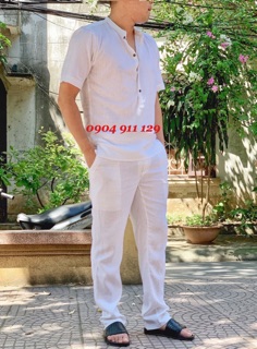 Áo đũi nam cổ tàu