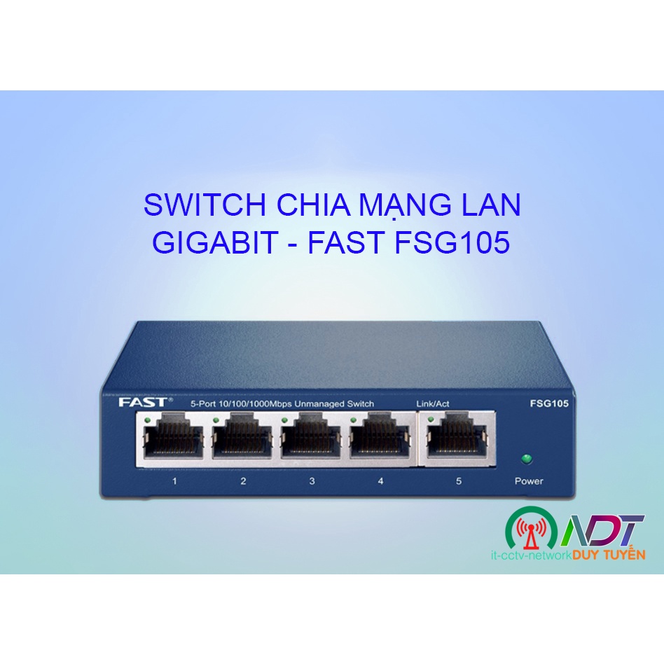 ✅ Switch Chia Mạng Lan Vỏ Kim Loại Gigabit - FAST ( FSG108 ) ( FSG105 )  - Bộ Chia Mạng Lan Loại 5 Cổng Và 8 Cổng