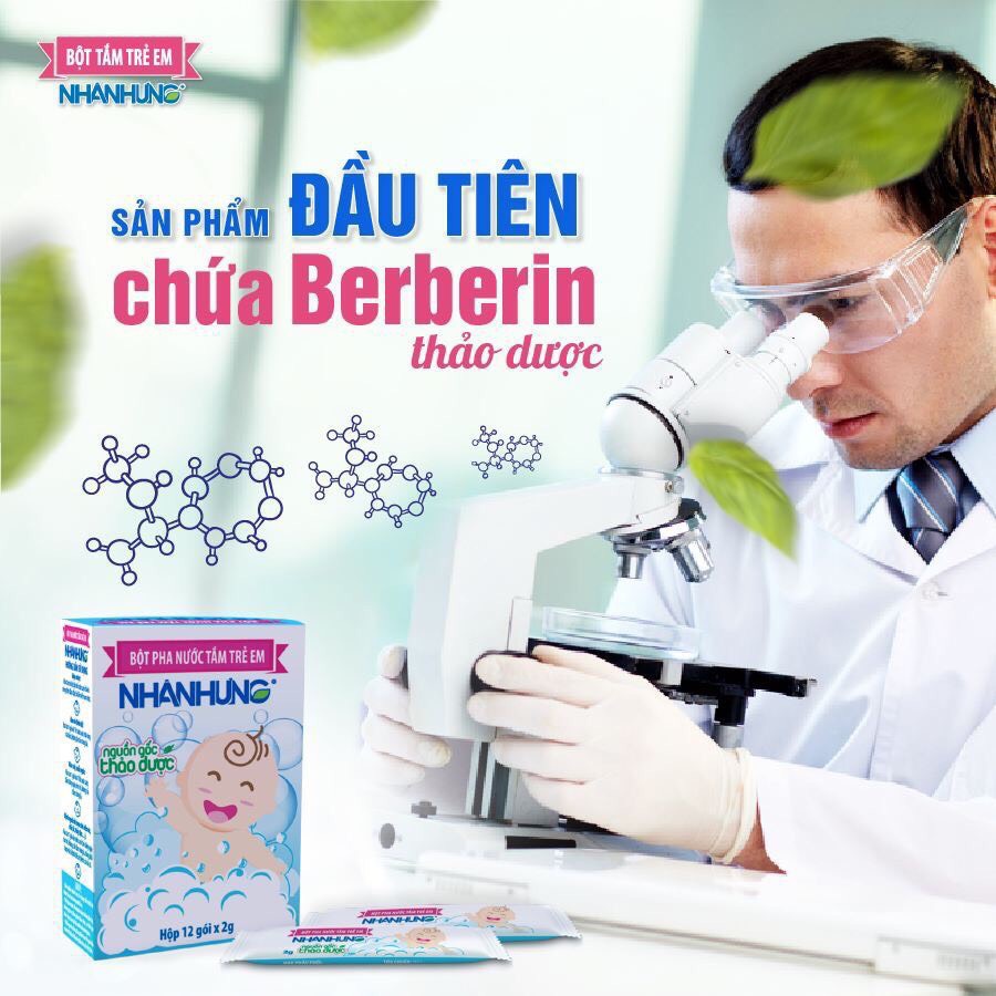 (CHÍNH HÃNG) Bột Tắm Nhân Hưng Trẻ Hết Hăm Da, Chàm Sữa, Rôm Sảy, Mụn Nhọt, Mẩn Ngứa - Hộp 30 Gói