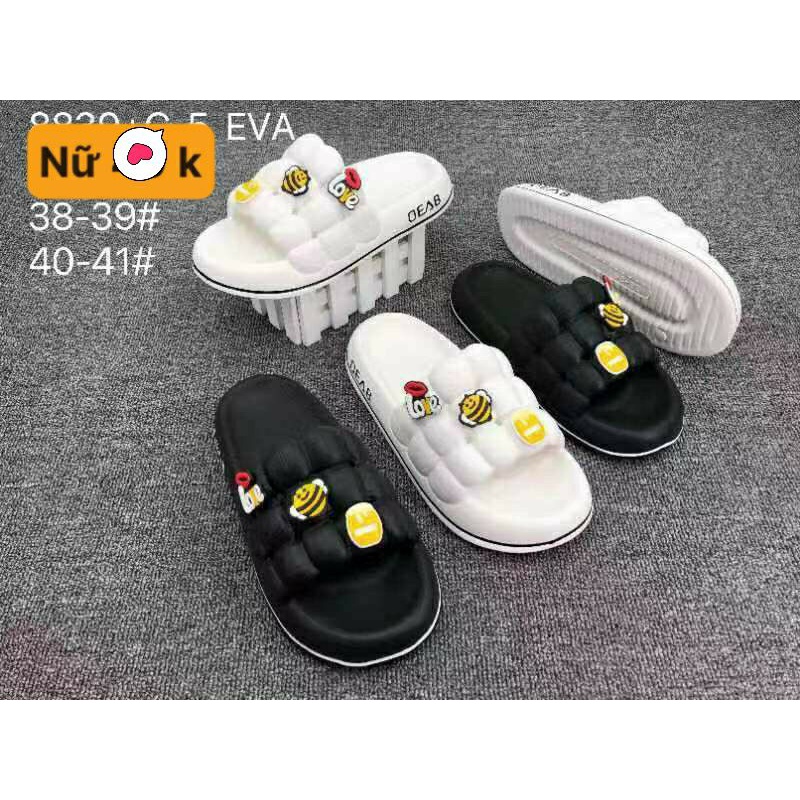 Dép bánh mì đế nhẹ cao 5cm, có sticker, ảnh thật