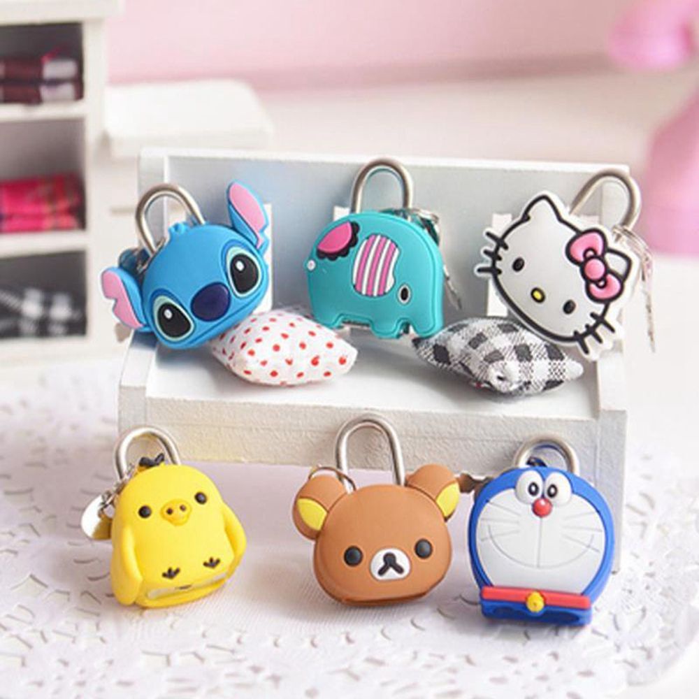 Ổ khóa mini họa tiết hoạt hình dễ thương dùng cho vali/ túi xách chất lượng cao