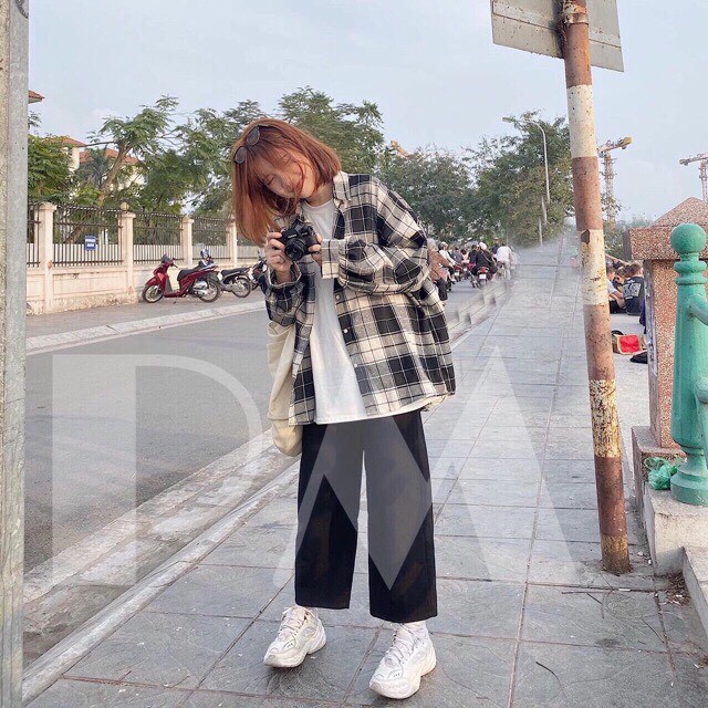 Áo Kẻ Caro 🌺 Áo Sơ Mi Nữ 🌺 Dáng rộng-dài tay-phong cách trẻ trung cho nữ-chất liệu thôm mềm gồm 2 màu-Mã ACR01 | BigBuy360 - bigbuy360.vn