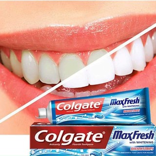 Kem Đánh Răng Colgate Maxfresh WITH WHITENING BREATH STRIPS   206GR NỘI ĐỊA MỸ