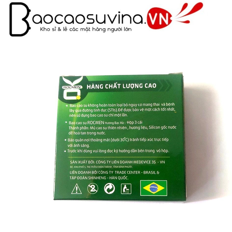 Hương Bạc Hà- Bao cao su ok,loại 1 bao lẻ, siêu rẻ an toàn ngừa thai và bao vệ sức khỏe từ chính hãng