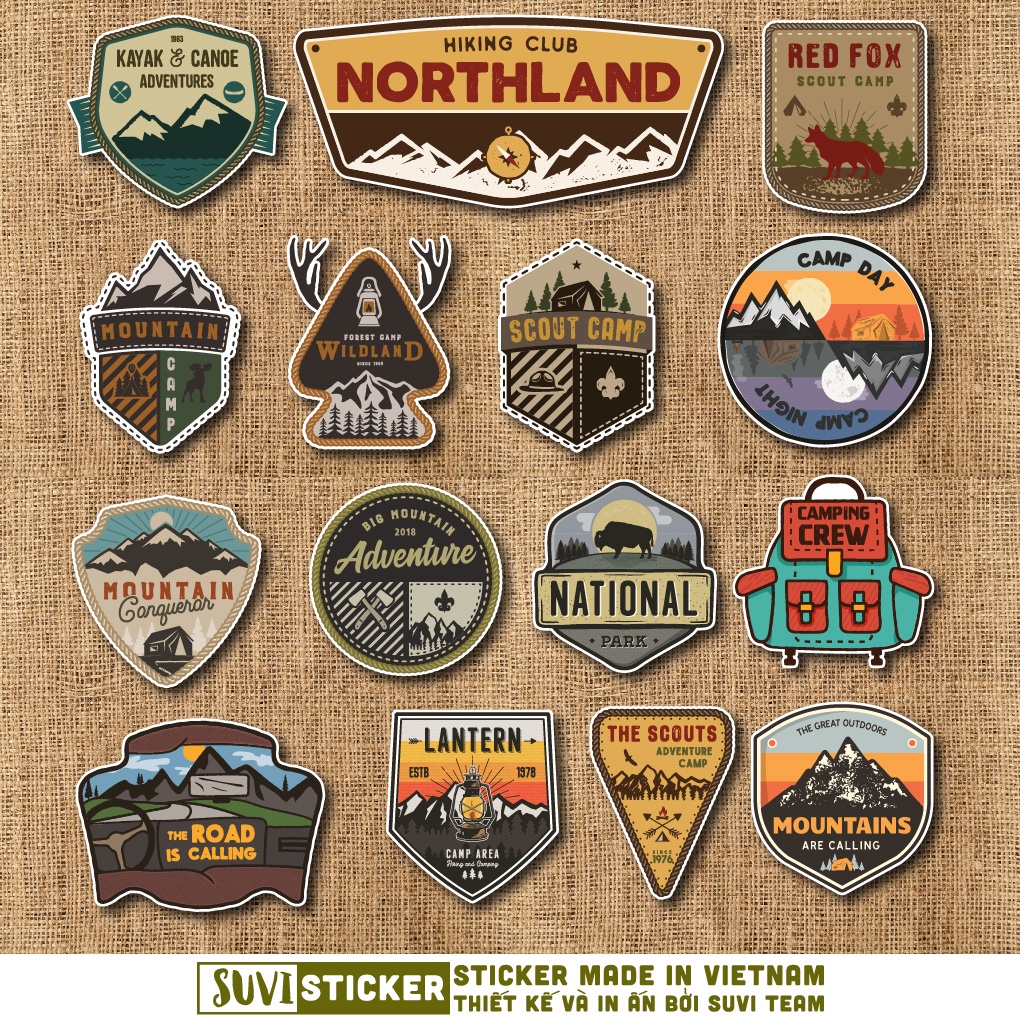 50 Sticker Vintage Travel chống nước sticker dán mũ bảo hiểm, laptop, điện thoại, đàn guitar, vali. MSP: SV17