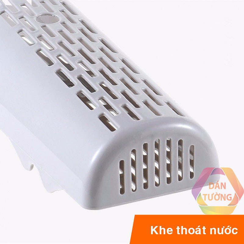 [XẢ KHO+FREE SHIP]  Hũ ống đựng đũa muỗng dán tường nhà bếp không cần khoan tường, ống đũa có nắp đậy, có khe thoát nước