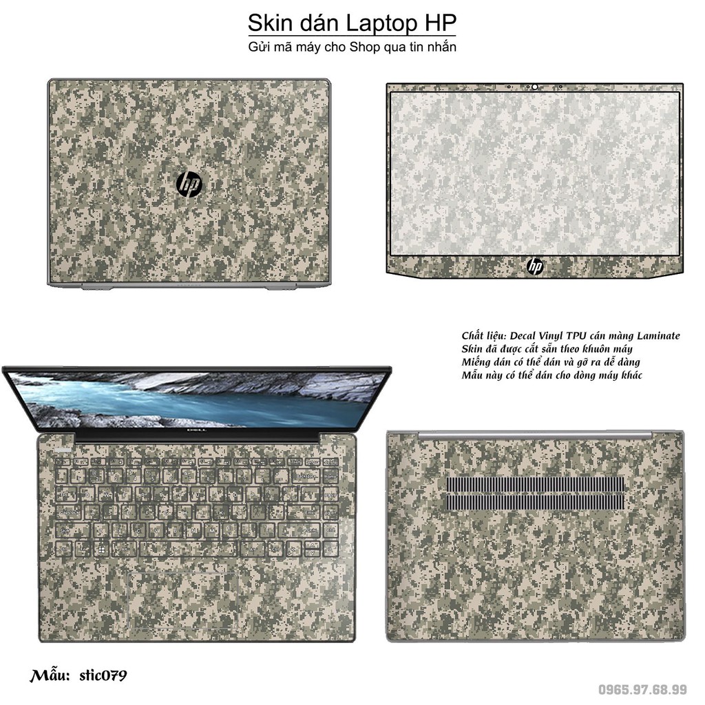 Skin dán Laptop HP in hình Hoa văn sticker _nhiều mẫu 13 (inbox mã máy cho Shop)