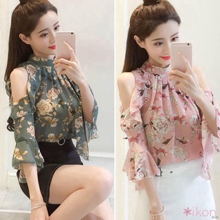 Áo voan nữ mỏng trễ vai