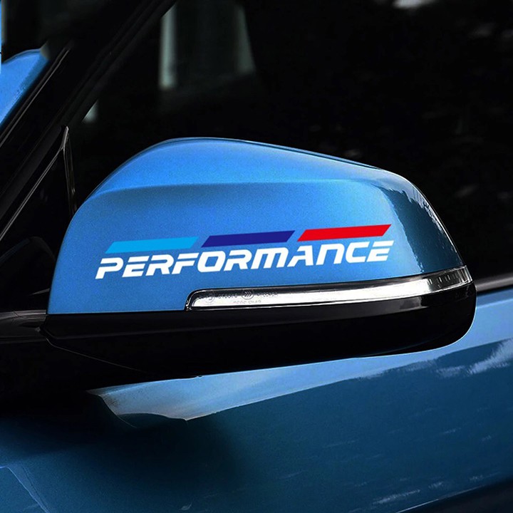 Bộ 2 tem dán gương chiếu hậu ô tô Performance 02