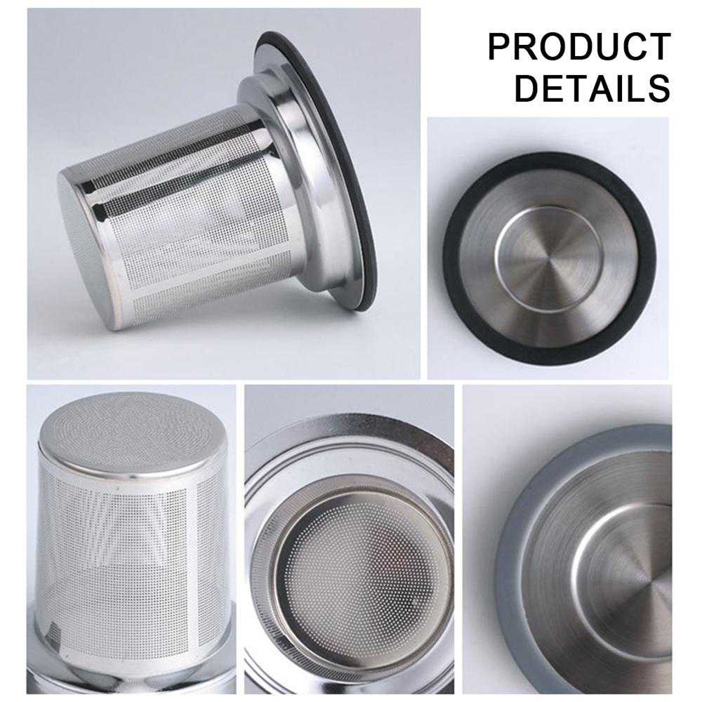 Dụng Cụ Lọc Trà Bằng Thép Không Gỉ Có Nắp