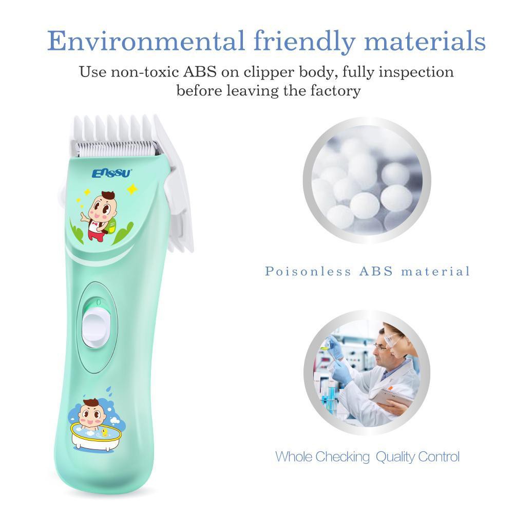 Tông Đơ Cắt Tóc Enssu Chống Thấm Nước Sạc Lại Được Cho Trẻ Em