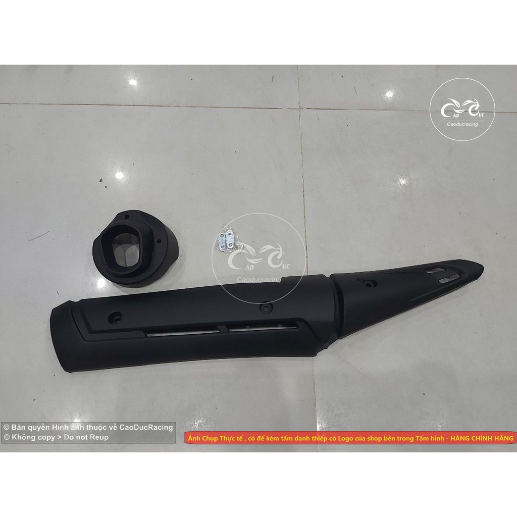 ốp pô ex150 TFX full đen (combo 1 bộ) ốp và chụp ốp pô Exciter 150 nhựa ABS