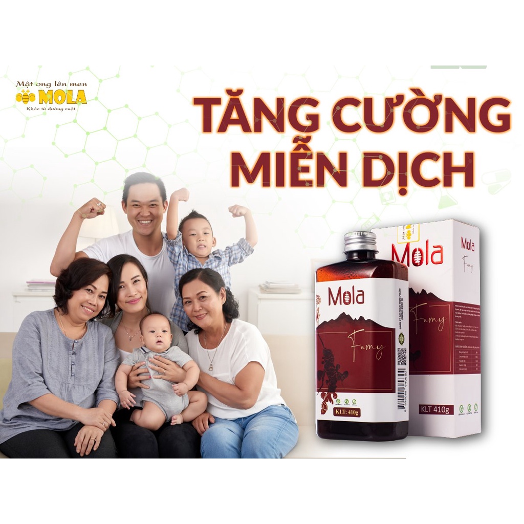 Mật Ong Lên Men MOLA FAMY - Mật ong lên men Hồng đẳng Sâm, Gừng Chanh Tỏi Sấy Lạnh - Bổi bổ sức khỏe, Nâng Cao miễn Dịch