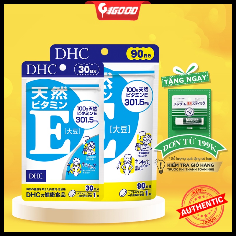 Viên uống bổ sung vitamin E DHC Natural Vitamin E (soybean) Nhật Bản