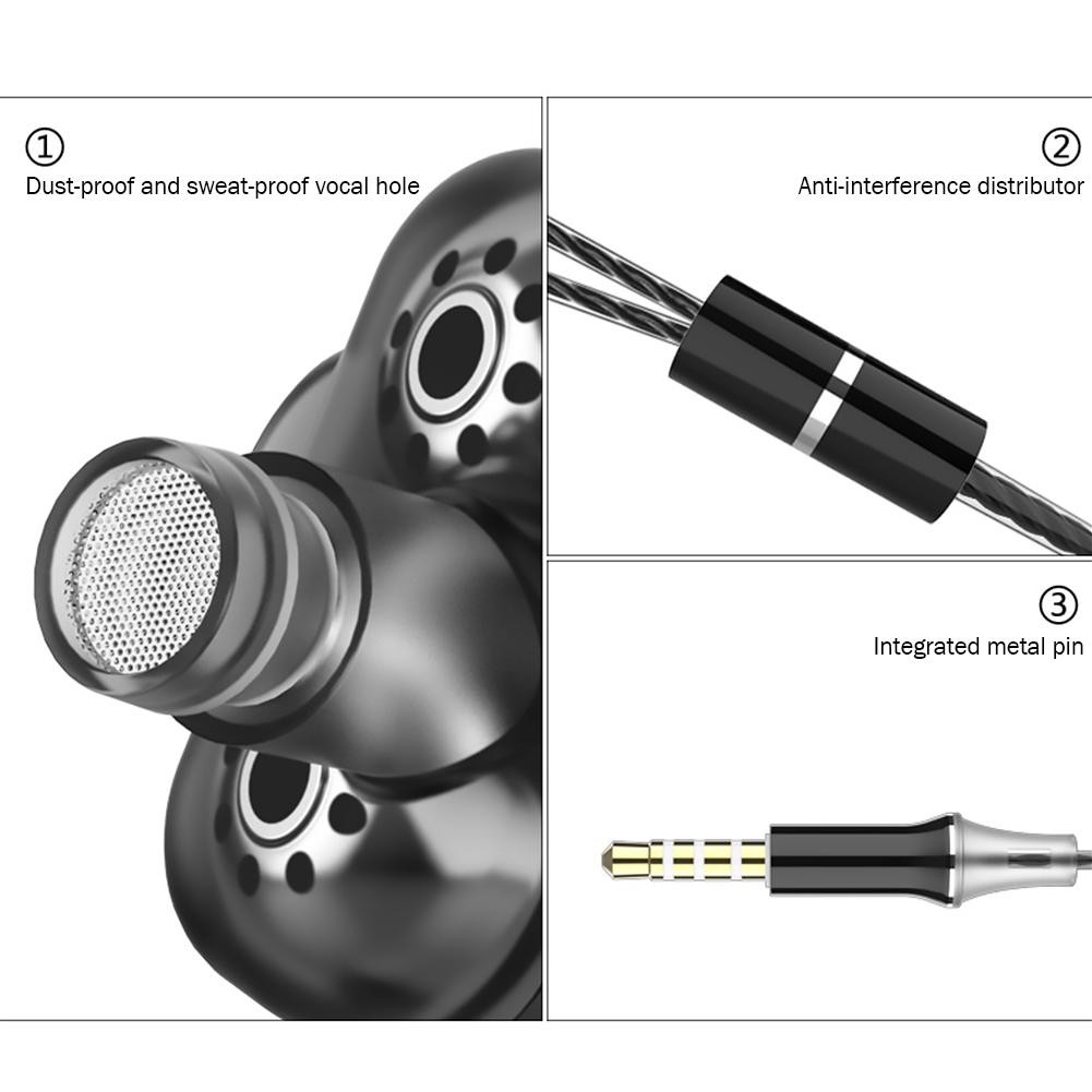 A4 Universal 3.5mm In-Ear Stereo Earbuds Earphone Headphone for Cell Phone PC