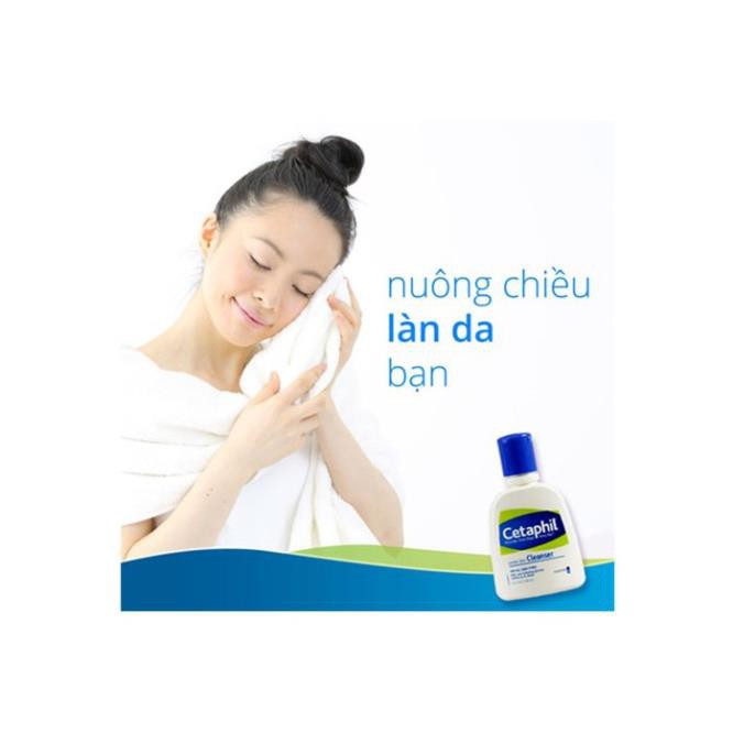 Cetaphil Gentle Skin Cleaner 125ml - Sữa rửa mặt loại bỏ chất nhờn, tẩy sạch bụi bẩn, dịu da, giữ ẩm, ngừa mụn