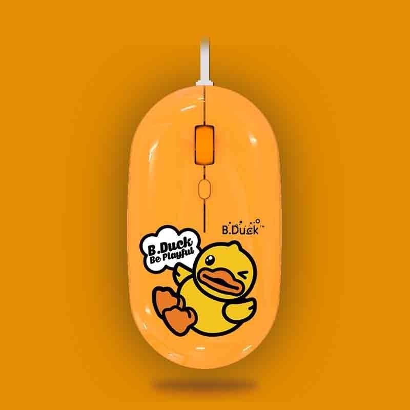Chuột Máy Tính Không Dây Hình Vịt Vàng Nhỏ Có Thể Sạc Lại Cho Laptop