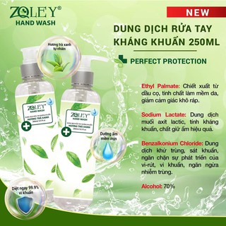 NƯỚC RỬA TAY KHÔ DIỆT KHUẨN ZOLEY 250ml