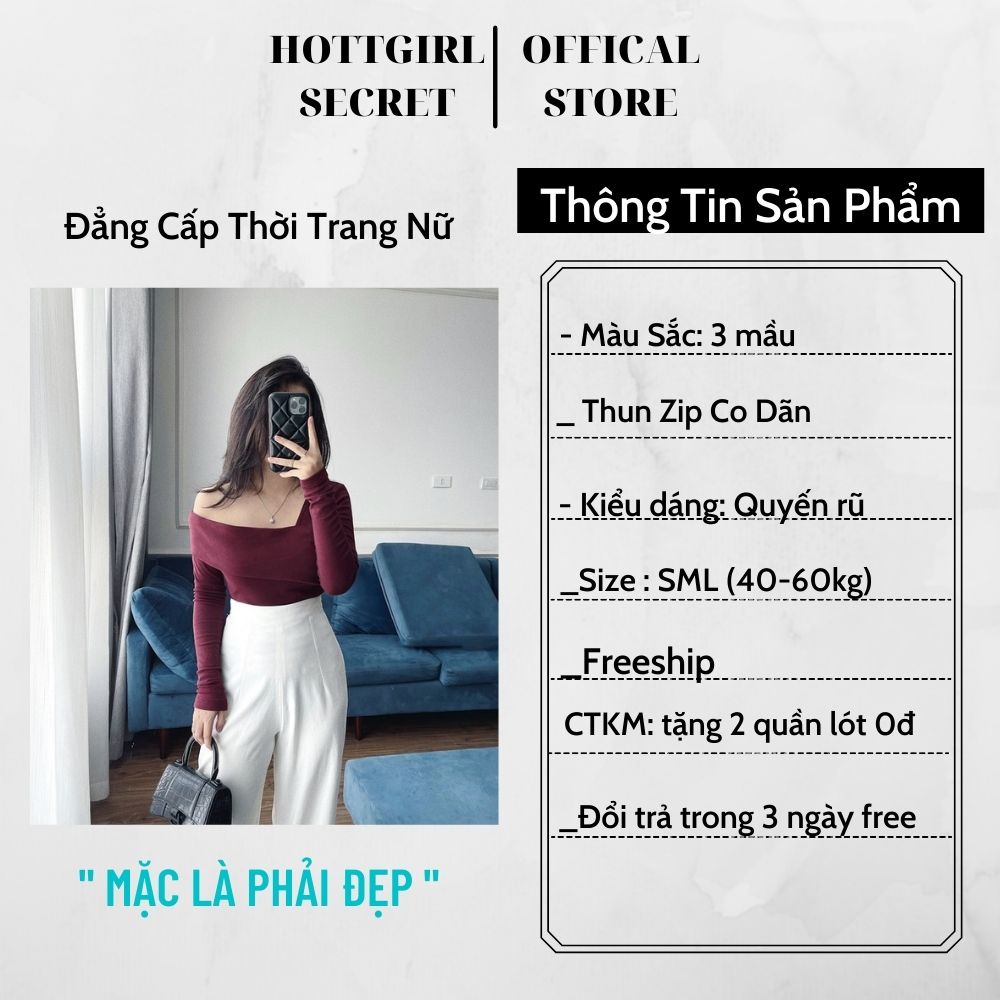 MS 1002 Áo lệch vai nữ dài tay chất liệu thun rip , co giãn tốt,tôn dáng,tôn da,đủ size từ 40-60kg thiết kế 2021 | BigBuy360 - bigbuy360.vn