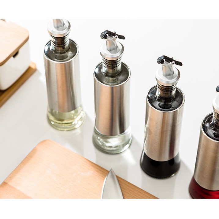 Chai Đựng Dầu Ăn, Nước Mắm, Nước Tương Thủy Tinh Bọc INOX - ĐẢM BẢO AN TOÀN CHO SỨC KHỎE | BigBuy360 - bigbuy360.vn