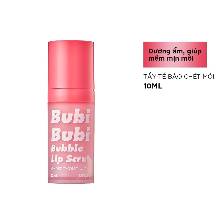 Gel Tẩy Tế Bào Chết Sủi Bọt Cho Môi Unpa Bubi Bubi Bubble Lip Scrub 10ml