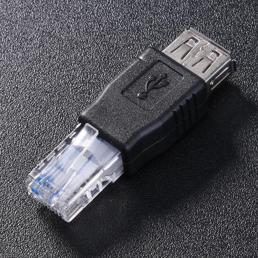 [tmys] Crystal Head Ethernet RJ45 Male to USB Female LAN Network Cable Converter