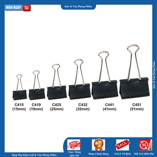[GIÁ SỐC] Kẹp sắt,Kẹp giấy đen,Kẹp tài liệu, Kẹp Bướm 15mm ,19mm , 25mm , 32mm , 41mm , 51mm