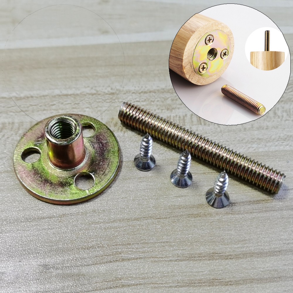 Phụ Kiện Kết Nối Đồ Nội Thất Bằng Gỗ Trơn M6 / M8 / M10